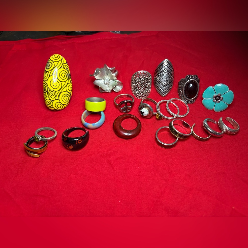 Vintage 90s boho Ring Lot of 21